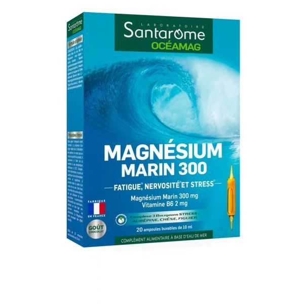 Santarome Magnésium marin 300 - 20 ampoules de 10 ml