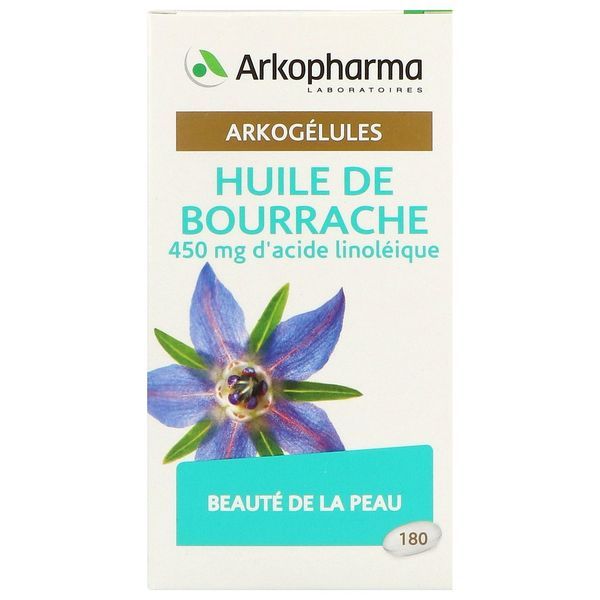 ARKOGELULES HUILE DE BOURRACHE BIO Capsule, complément alimentaire à base d'huile de bourrache, pot 180