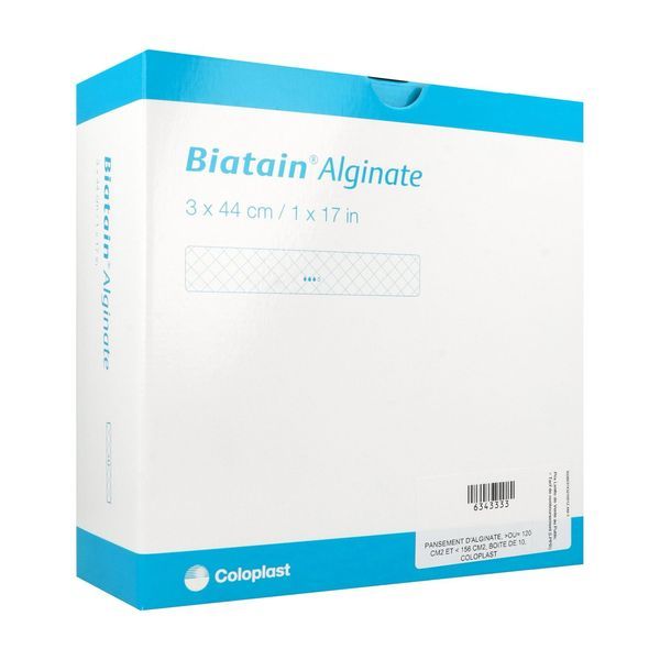 BIATAIN ALGINATE Pansement d'alginate et carboxymethylcellulose, mèche, stérile, bt 10