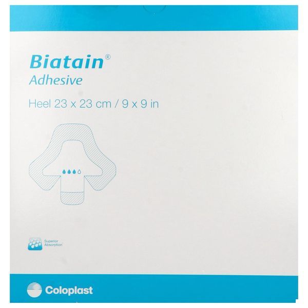 BIATAIN TALON Pansement hydrocellulaire absorbant à bords adhésifs, spécial talon, bt 5