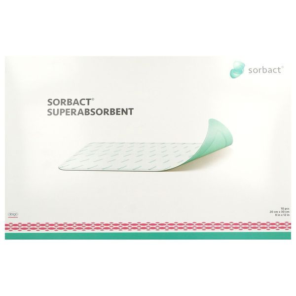 SORBACT SUPERABSORBENT Pansement hydrocellulaire stérile, superabsorbant, 20 cm x 30 cm (ref. 98504FR), bt 10