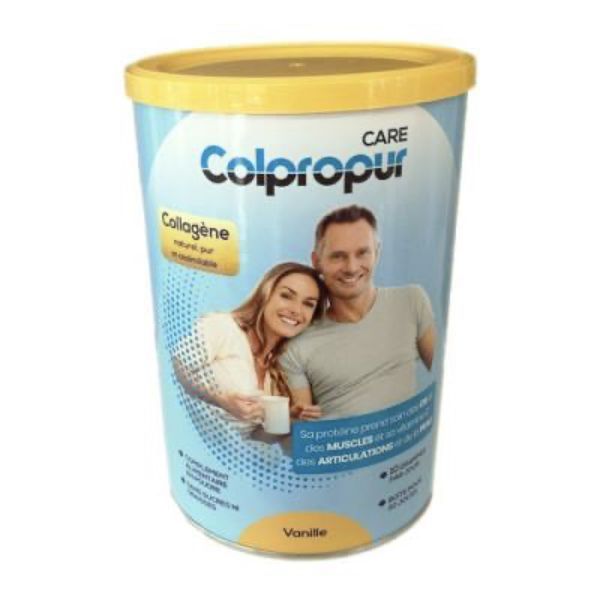COLPROPUR CARE VANILLE Poudre, complément alimentaire à base de collagène hydrolysé et de vitamine C, pot 300 g