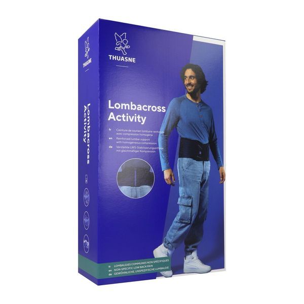 LOMBACROSS ACTIVITY Ceinture de soutien lombaire renforcée à rappel postural, hauteur 21 cm, taille 3, unité