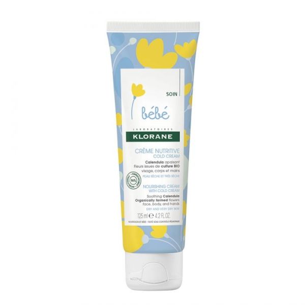 Klorane Bebe Creme Nutritive Pour Peaux Seches Tube 125 Ml 1