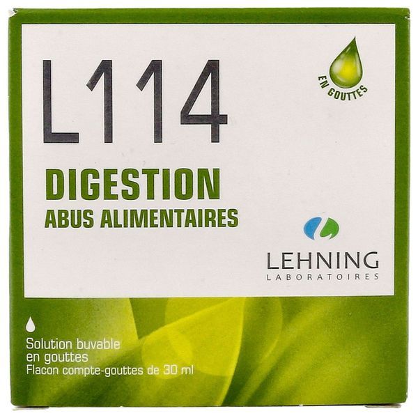 L114 Solution Buvable En Gouttes 1 Flacon(S) En Verre Jaune De 30 Ml Muni D'Un Compte-Gouttes