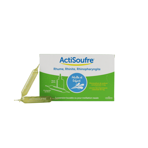 Actisoufre 4Mg/50Mg Par 10 Ml Suspension Buvable Ou Pour Instillation Nasale B/30