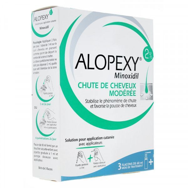 Alopexy 2 Pour Cent Solution Pour Application Cutanee B/3