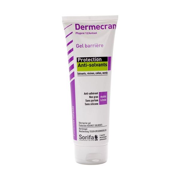 Dermécran® - Gel Barrière - Protection ANTI-SOLVANT - Tube 125 ml