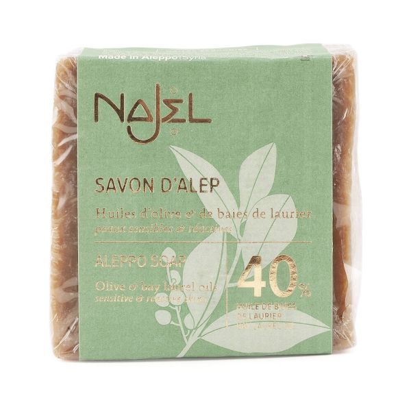 Najel Savon d'alep 40% huile de baies de laurier - 185 g
