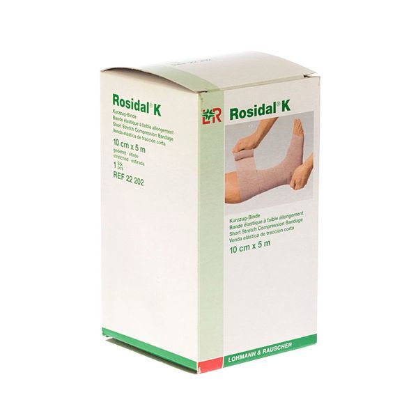ROSIDAL K Bande de compression élastique 1 sens, allongement court, 5 m x 10 cm (ref. 108823), unité