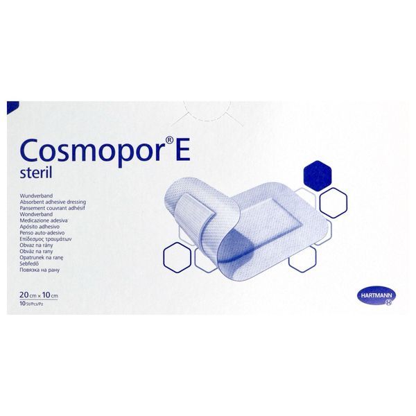 COSMOPOR E STERIL Pansement stérile, autoadhésif, couvrant, adhésif 4 côtés, 20 cm x 10 cm (ref. 900895/5), bt 10