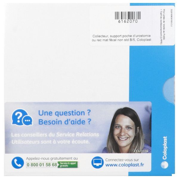 SENSURA MIO FLEX SUPPORT CONVEX FIT SUPPORT Support porte-poche semi-convexe, système 2 pièces, à couplage adhésif, 50 mm, découp. de 31 mm à 40 mm (ref. 169880), bt 5