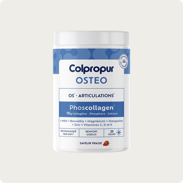 COLPROPUR OSTEOARTICULAIRE FRAISE Poudre pour solution buvable, complément alimentaire à visée articulaire, pot 340 g