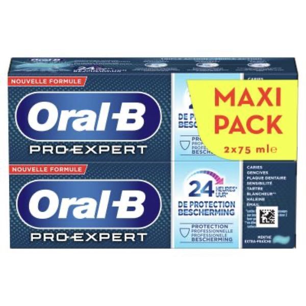 ORAL-B PRO EXPERT PROTECTION PROFESSIONNELLE Dentifrice fluoré, arôme menthe extra-fraîche, tube 75 ml