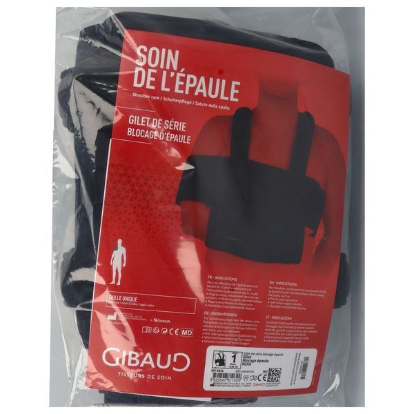 GIBORTHO BLOCAGE D'EPAULE Gilet blocage d'épaule pour immobilisation, taille unique, unité