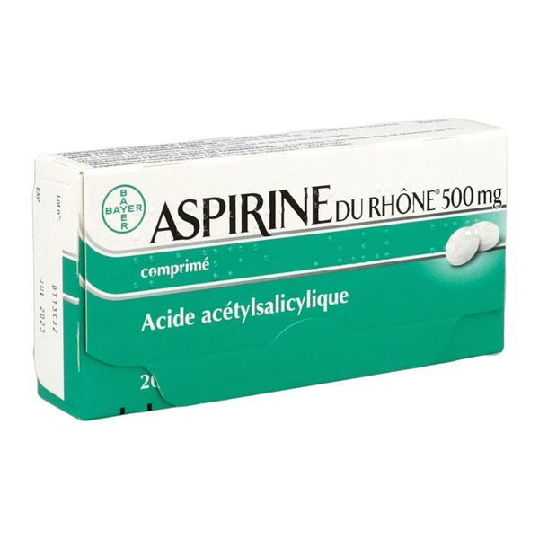ASPIRINE DU RHONE 500 MG COMPRIME B/20