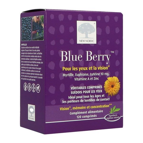 BLUE BERRY Comprimé, complément alimentaire à visée oculaire, bt 120