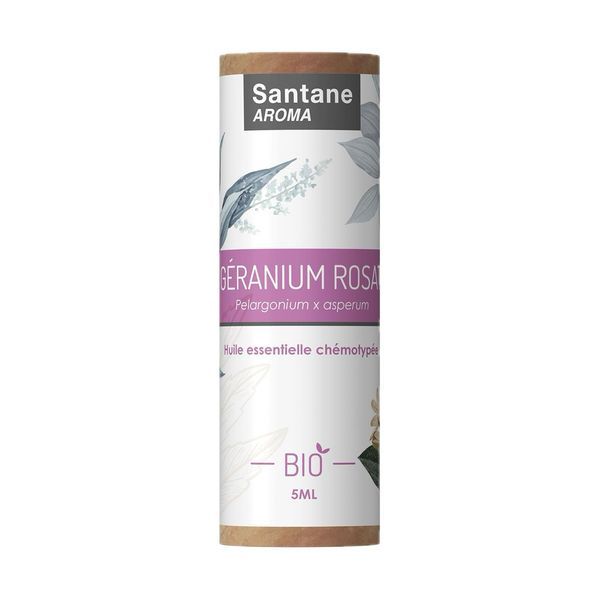 Santane Aroma Bio Geranium Rosat Huile Essentiel Fl Flacon 5 Ml 1