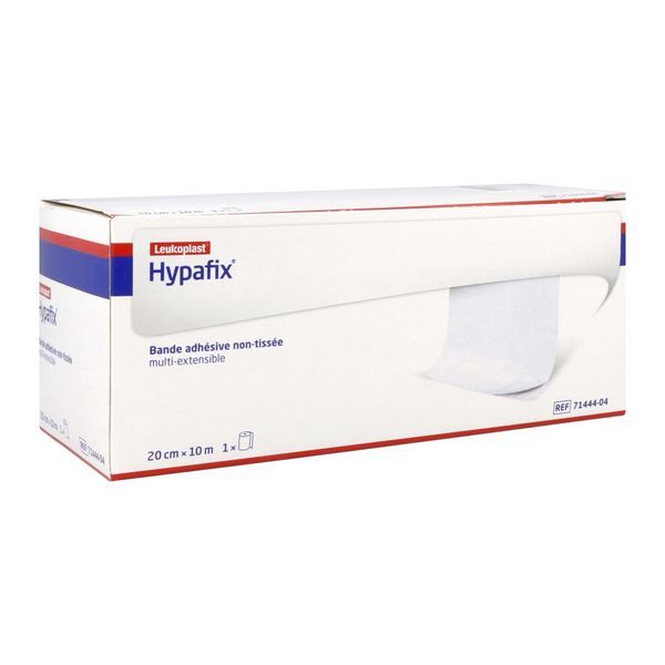 HYPAFIX Bande adhésive multiextensible, hypoallergénique, microporeuse, 10 m x 20 cm, rouleau (ref. 71444-04), unité