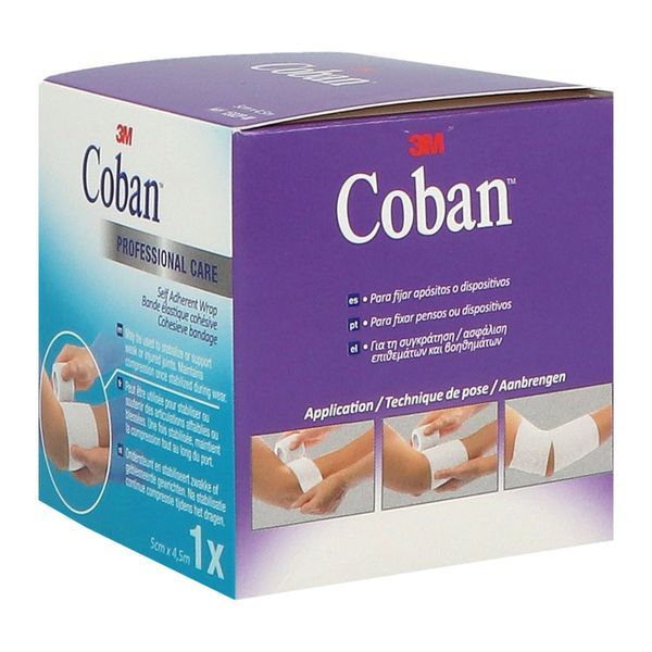 COBAN Bande cohésive hypoallergénique, blanc (ref. 1582 W), unité