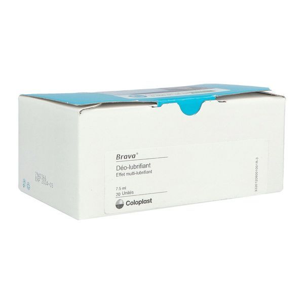BRAVA DEO - LUBRIFIANT Solution désodorisante et lubrifiante pour poche d'entérostomie, unidose, bt 20