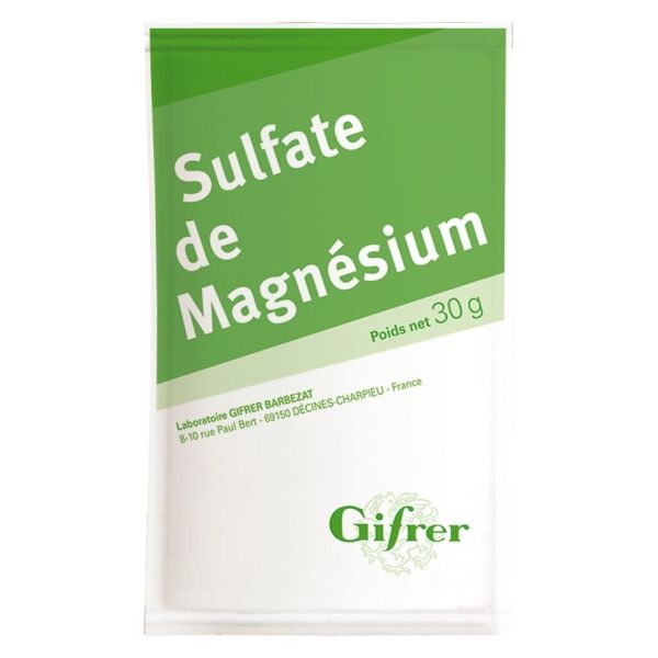 Gifrer sulfate magnesium en poudre, sachet de 30g
