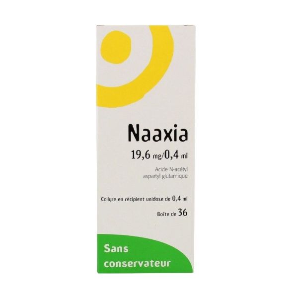 Naabak 19,6 Mg/0,4 Ml (Acide N-Acetyl Aspartyl Glutamique) Collyre 0,4 Ml En Recipient Unidose B/36