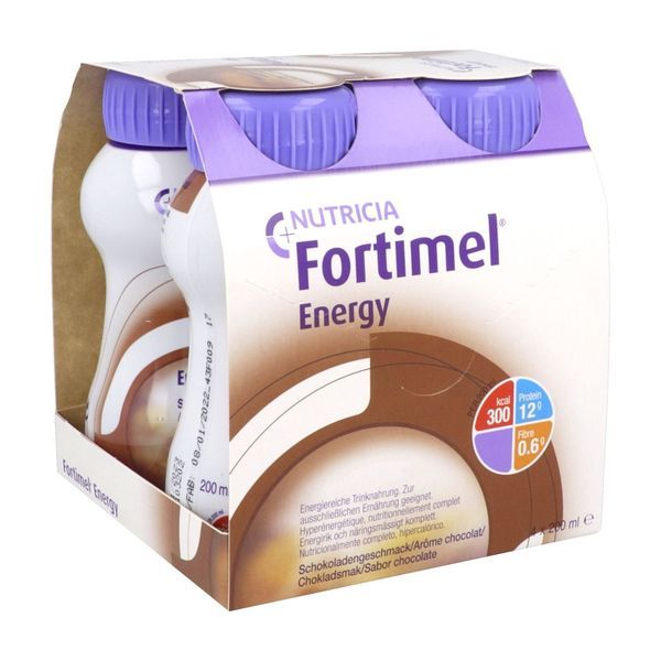 FORTIMEL ENERGY Denrée alimentaire destinée à des fins médicales spéciales, chocolat, 200 ml x 4