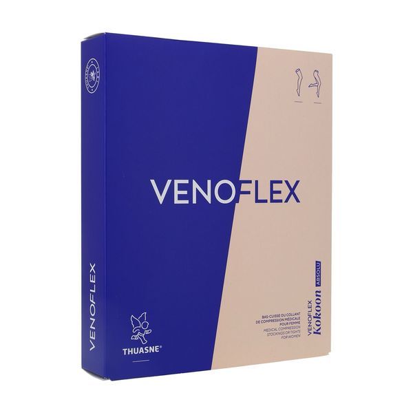 VENOFLEX 2 KOKOON ABSOLU Collant médical de compression microfibre classe 2, pour femme, noir, long, taille 0, paire