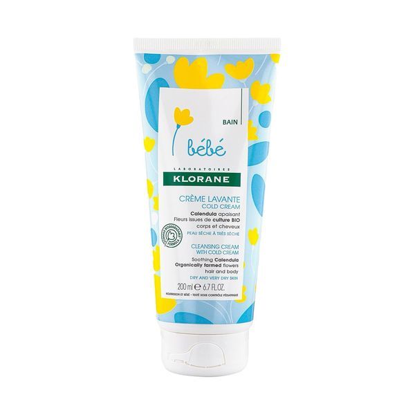 KLORANE BEBE BAIN CREME LAVANTE COLD CREAM Crème lavante au cold cream, fl 200 ml