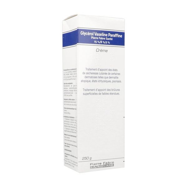 GLYCEROL VASELINE PARAFFINE PIERRE FABRE SANTE Crème 15 %/8 %/2 %, tube 250 g