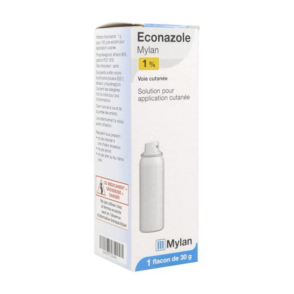 ECONAZOLE VIATRIS Solution pour application cutanée 1 %, flacon 30 g