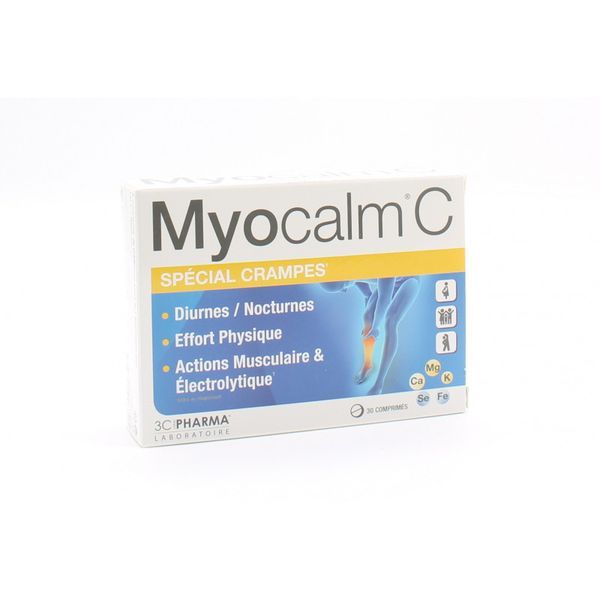 Myocalm C, Crampes - Boîte de 30 comprimés