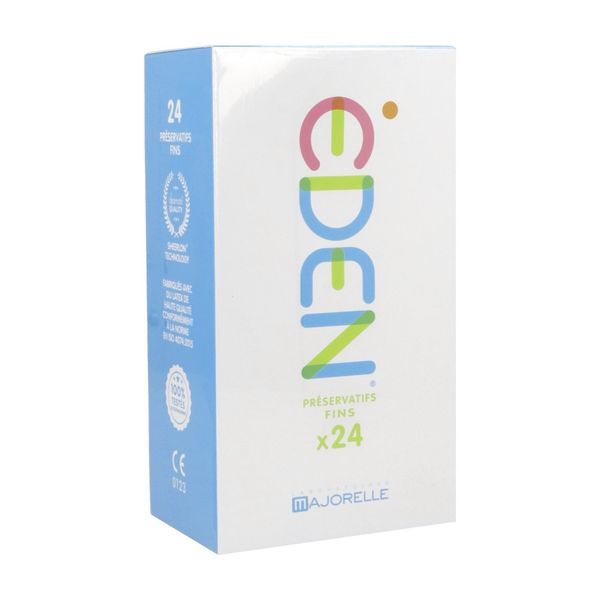 EDEN Préservatif fin, extralubrifié, avec réservoir, bt 24