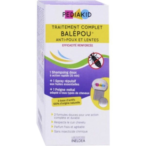 Pediakid Balépou Traitement complet anti-poux et lentes - shampoing + spray + peigne