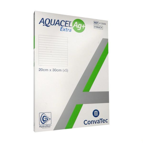 AQUACEL AG+ EXTRA 20X30CM PANSEMENT BOITE 20*30 CM 5
