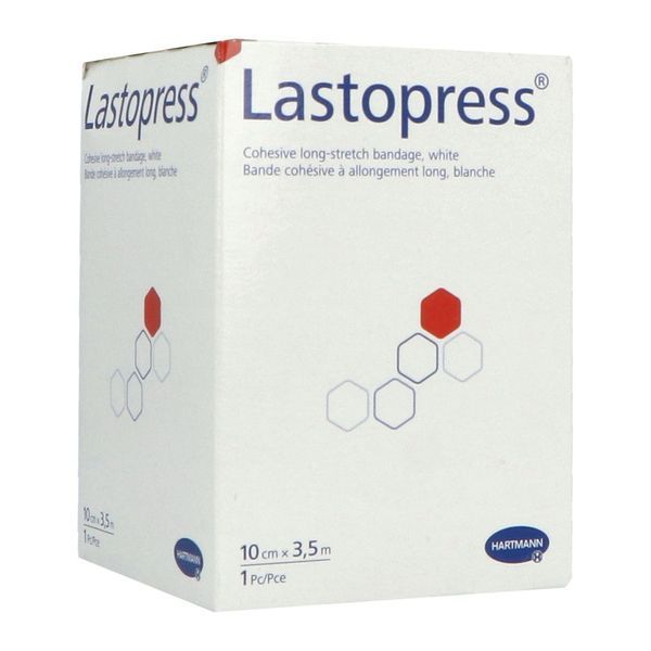 LASTOPRESS Bande de contention cohésive, force 1, 20 cN/cm à 45 cN/cm, blanc, 10 cm x 3,5 m (ref. 9313012), unité