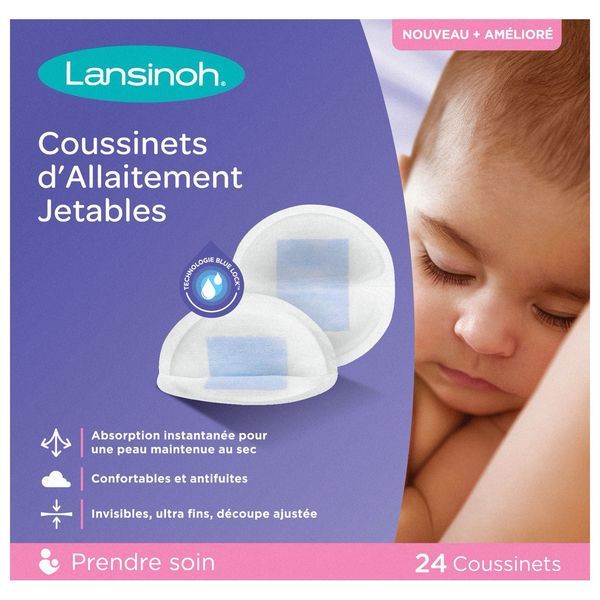LANSINOH COUSSINETS D'ALLAITEMENT JETABLES Coussinet d'allaitement adhésif, ultrafin, jetable, bt 24