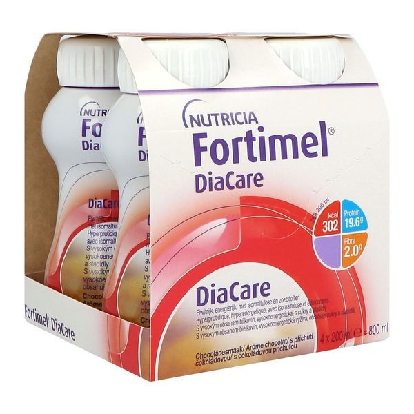 FORTIMEL DIACARE BOISSON DADFMS, arôme chocolat, 200 ml x 4