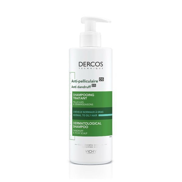 DERCOS DS SHAMPOING ANTIPELLICULAIRE CHEVEUX NORMAUX A GRAS Shampoing traitant anti-pelliculaire, fl 390 ml