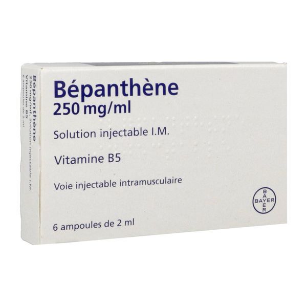 BEPANTHENE 250 MG/ML SOLUTION INJECTABLE IM B/6