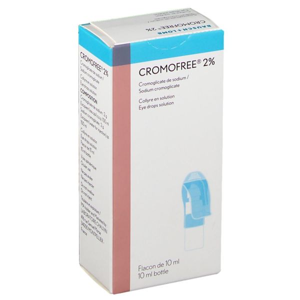 Cromofree 2% (Cromoglycate De Sodium) Collyre En Solution 10 Ml En Flacon