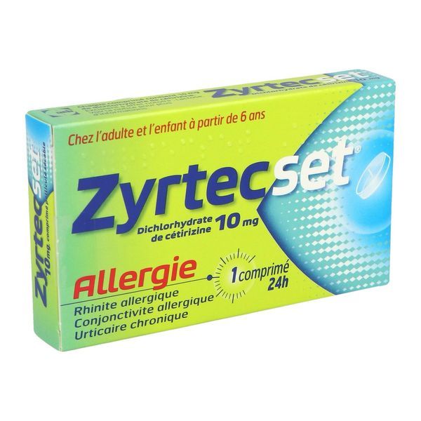 ZYRTECSET 10 MG COMPRIME PELLICULE SECABLE B/7