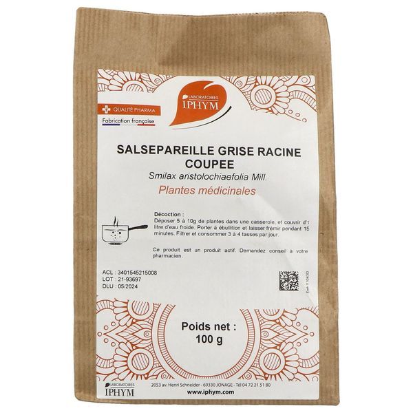 SALSEPAREILLE GRISE IPHYM Salsepareille grise, vrac, coupée, sac 100 g