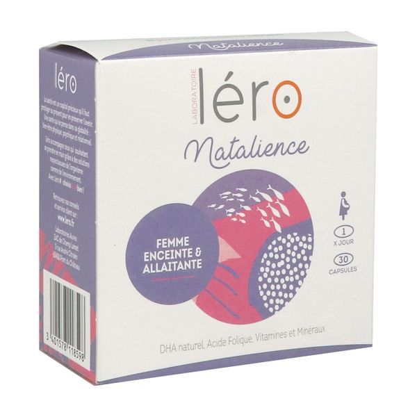 LERO NATALIENCE Capsule, complément alimentaire à base d'oméga 3, vitamines et minéraux, bt 30