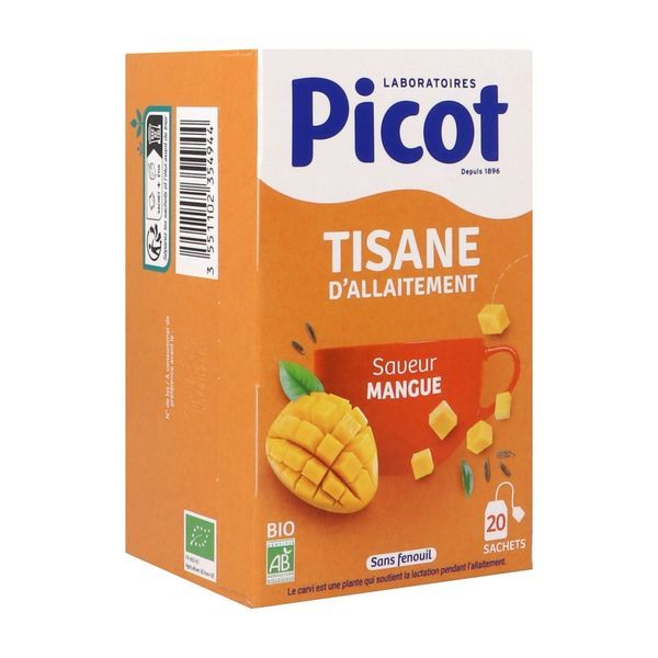 PICOT TISANE D'ALLAITEMENT BIO Tisane bio, saveur mangue, bt 20