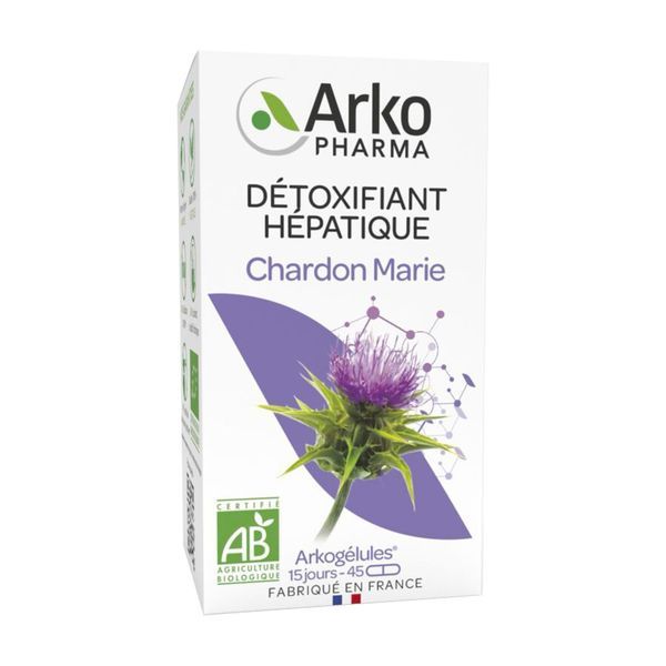 ARKOGELULES CHARDON MARIE BIO Gélule, complément alimentaire à base de Chardon Marie, bt 45