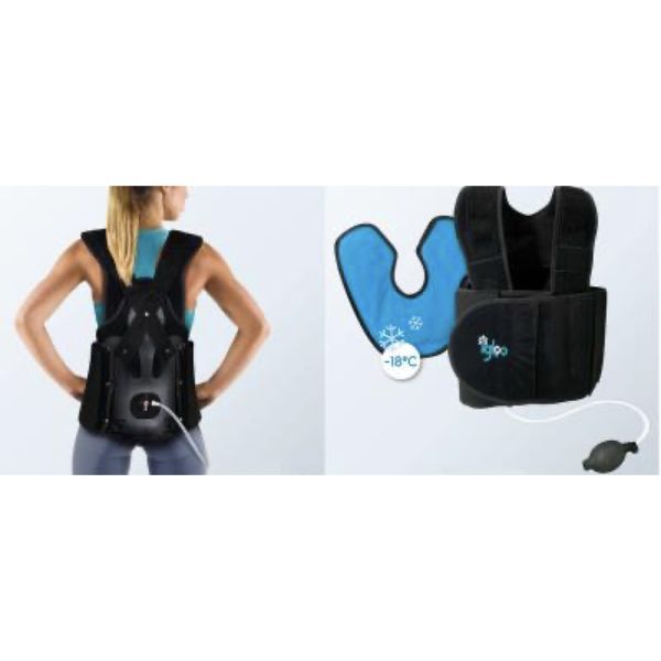 IGLOO ATTELLE DE RACHIS Set, ceinture lombaire gonflable + poche de cryothérapie, Xlarge (ref. IGRAXL), unité