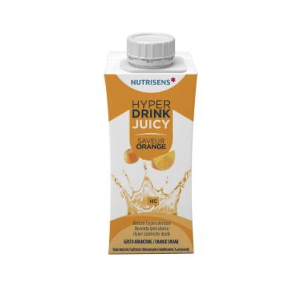 NUTRISENS HYPERDRINK JUICY Denrée alimentaire destinée à des fins médicales spéciales, orange, 200 ml x 4