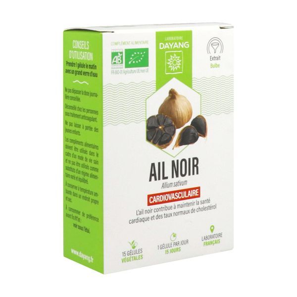 DAYANG GELULE BIO AIL NOIR Gélule, complément alimentaire à base d'ail noir, bt 15